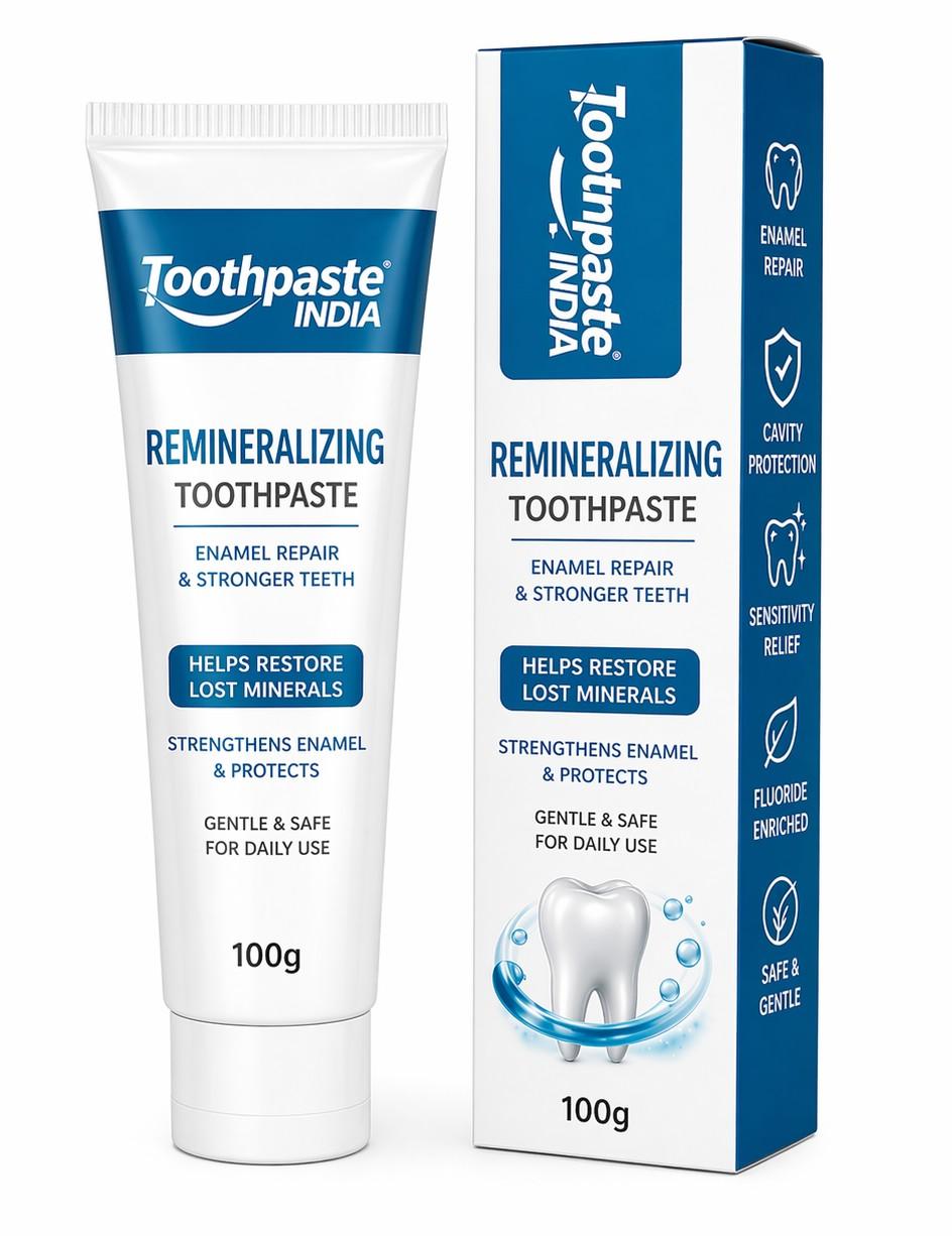 Remineralizing toothpaste manufacturer in India providing enamel repair toothpaste with hydroxyapatite and private label production