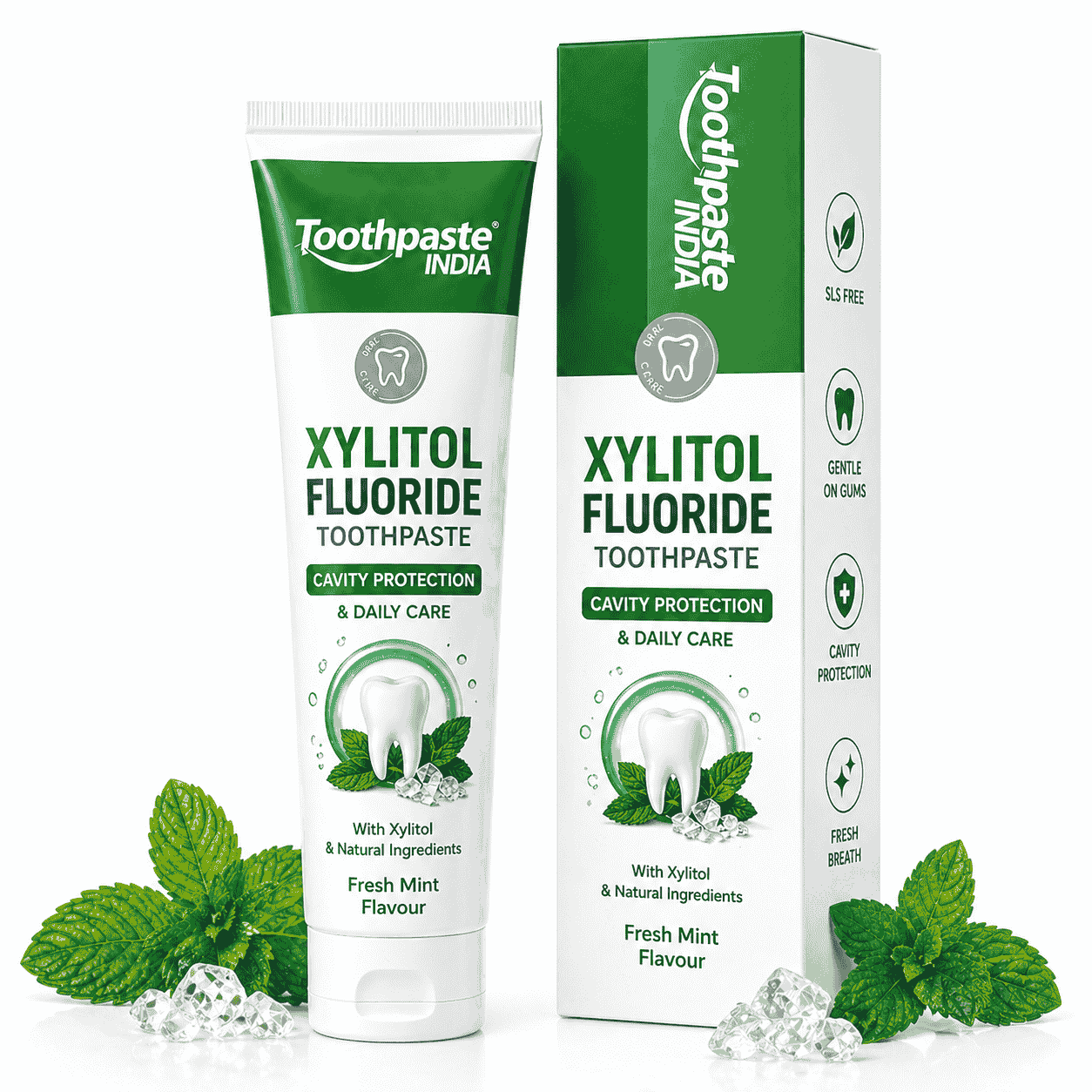 Xylitol fluoride toothpaste manufacturer in India providing private label cavity protection toothpaste with custom packaging