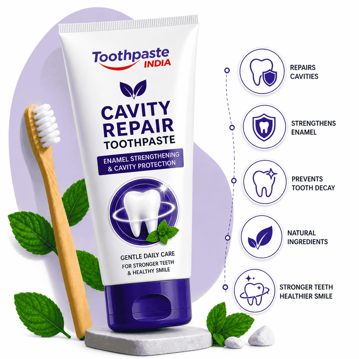 Cavity repair toothpaste manufacturer in India offering enamel repair, remineralizing toothpaste and private label oral care solutions by Toothpaste India