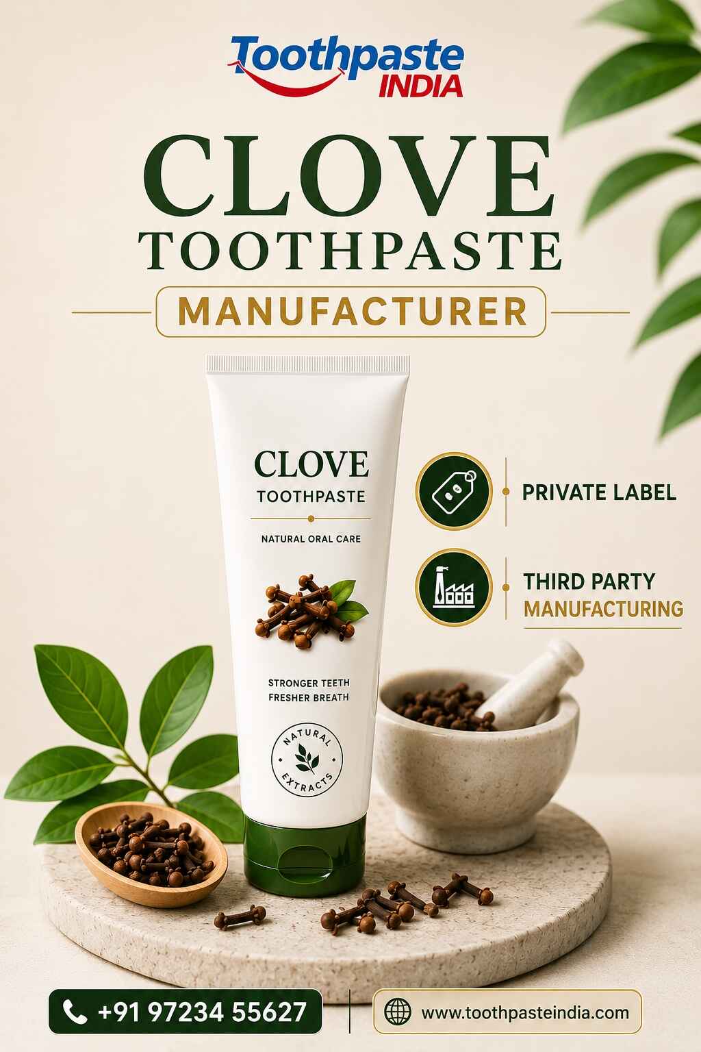 Private Label Clove Toothpaste Manufacturer with clove sensitive toothpaste and laung toothpaste herbal oral care toothpaste solutions