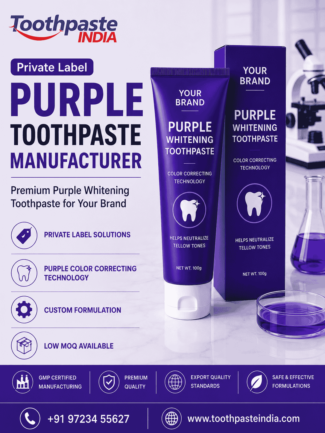 Private Label Purple Toothpaste Manufacturer
