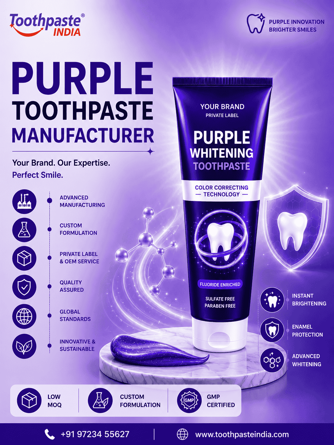 Purple Toothpaste Manufacturer India | Private Label OEM