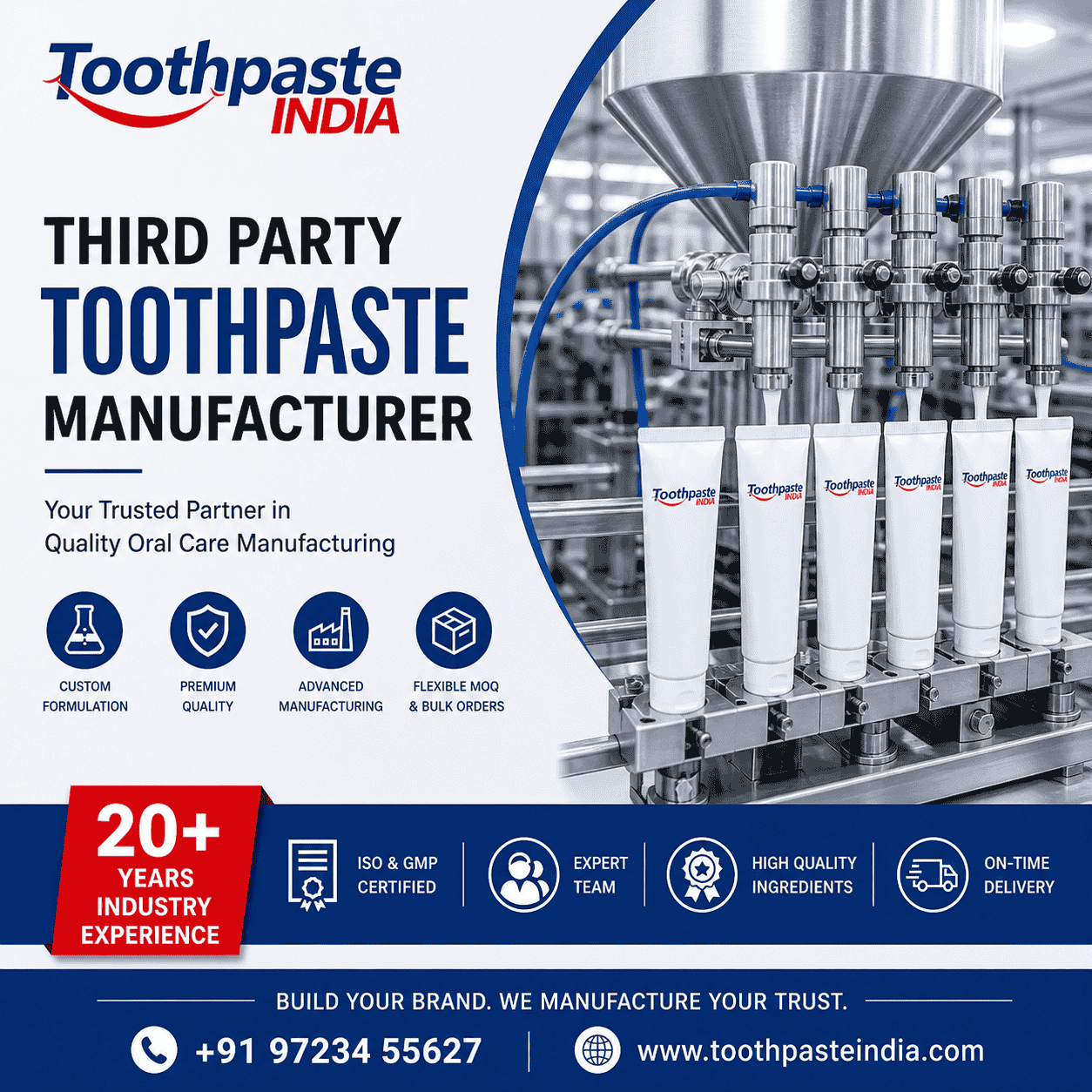 third party toothpaste manufacturer India private label toothpaste production cosmetic tube filling machine