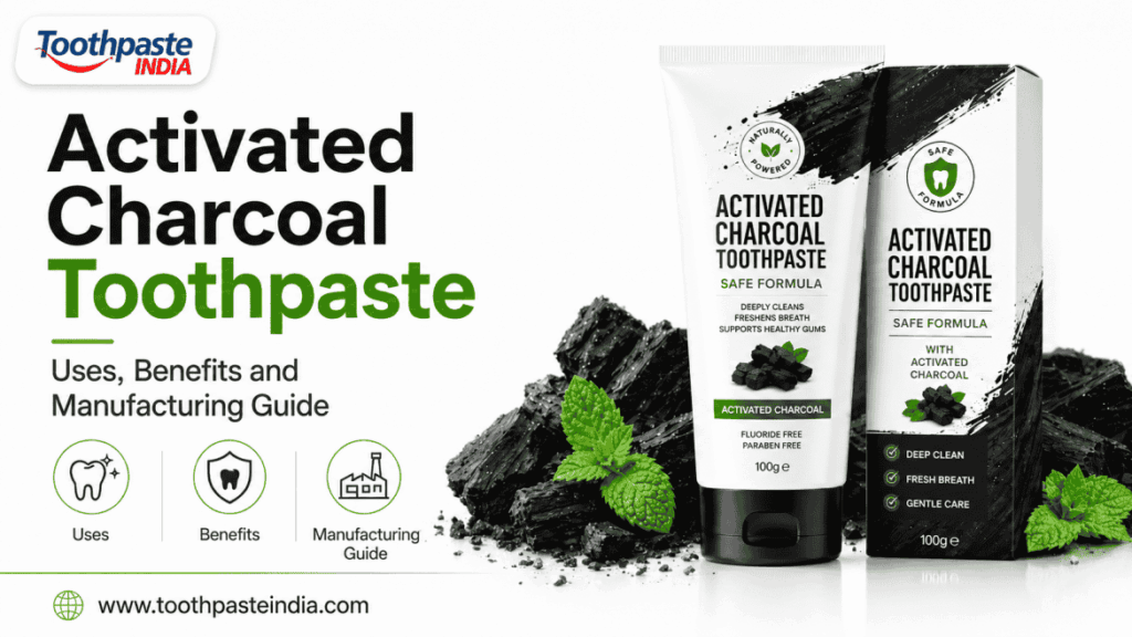 Activated charcoal toothpaste benefits and manufacturing guide for charcoal toothpaste manufacturer