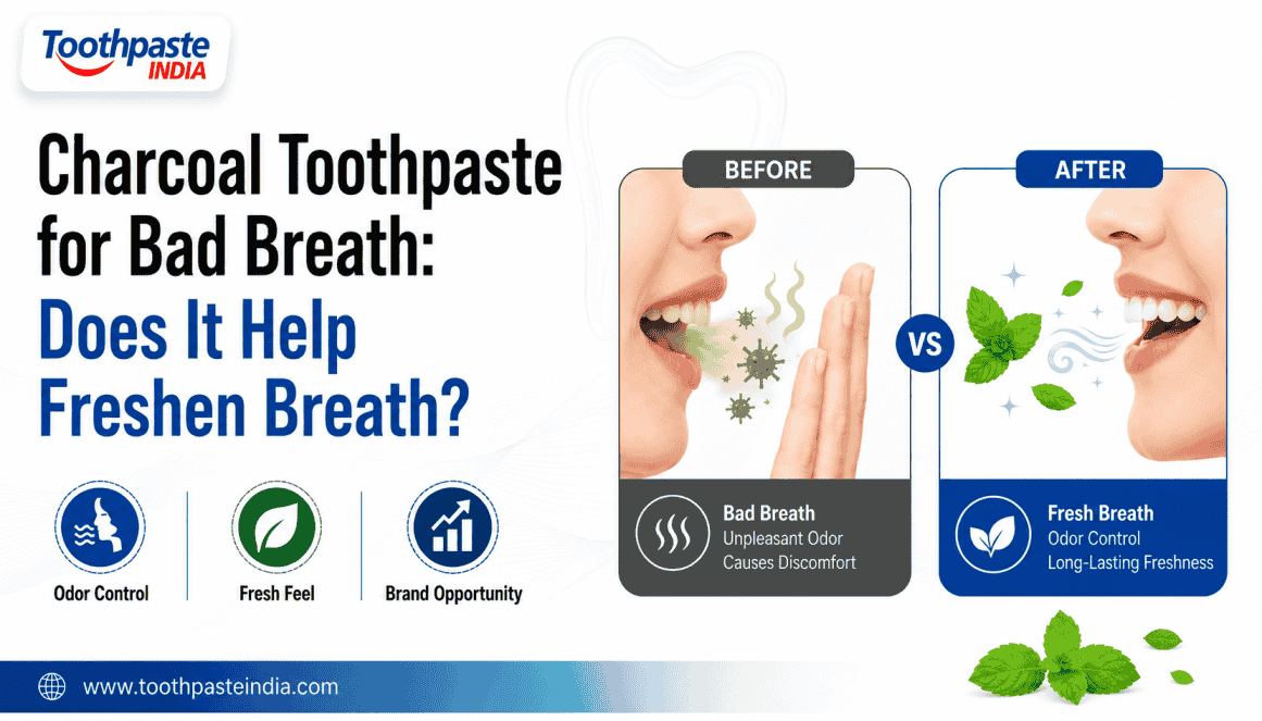 Charcoal toothpaste for bad breath guide by Toothpaste India
