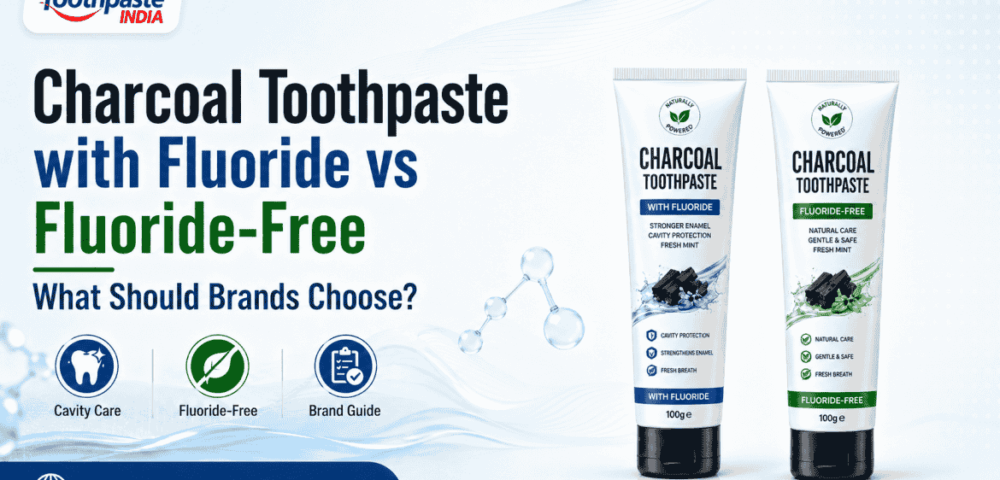 Charcoal toothpaste with fluoride vs fluoride free charcoal toothpaste comparison for brands by Toothpaste India