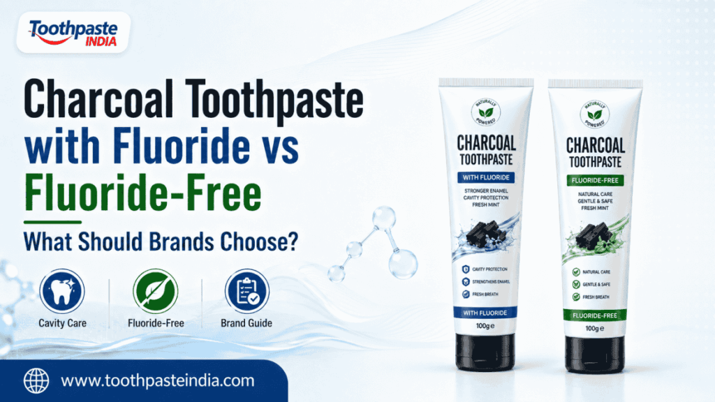 Charcoal toothpaste with fluoride vs fluoride free charcoal toothpaste comparison for brands by Toothpaste India