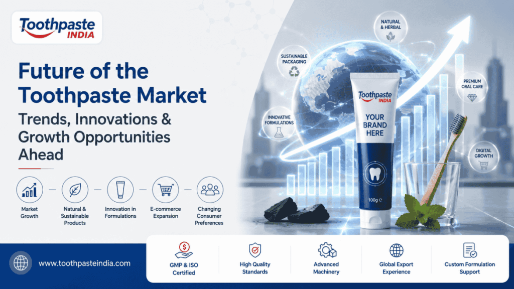 Future of the toothpaste market with global growth, innovative formulations, sustainable packaging and changing consumer trends