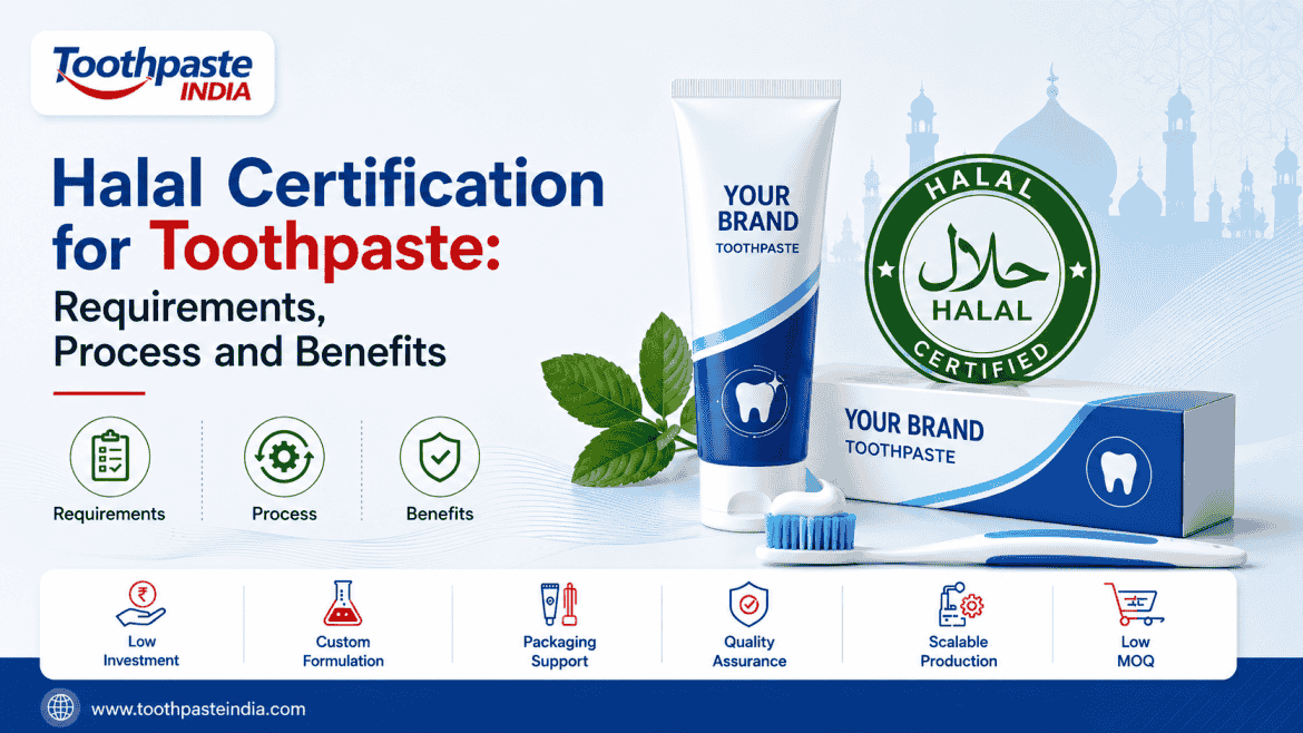 Halal certification for toothpaste manufacturing and private label production