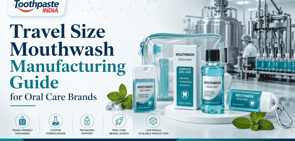 Travel size mouthwash manufacturing guide showing mini mouthwash bottles, packaging and oral care production setup