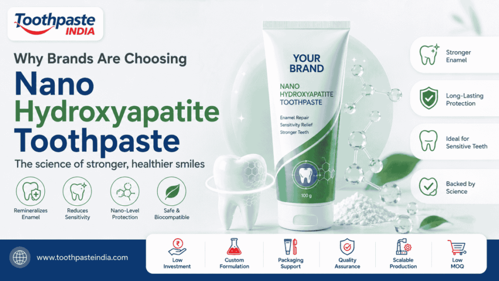 Why brands are choosing nano hydroxyapatite toothpaste for enamel repair, sensitivity relief, and private label manufacturing in India